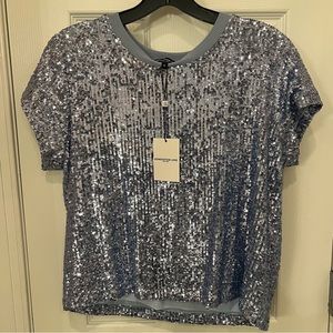 Generation Love Kai Chambray Blue Sequin Top NWT